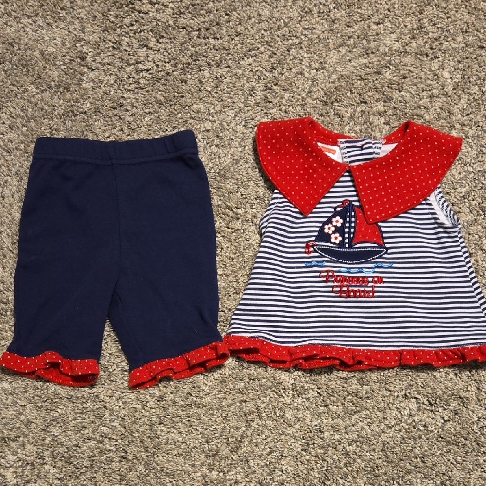 Fisher-Price Red and Navy Baby Outfit